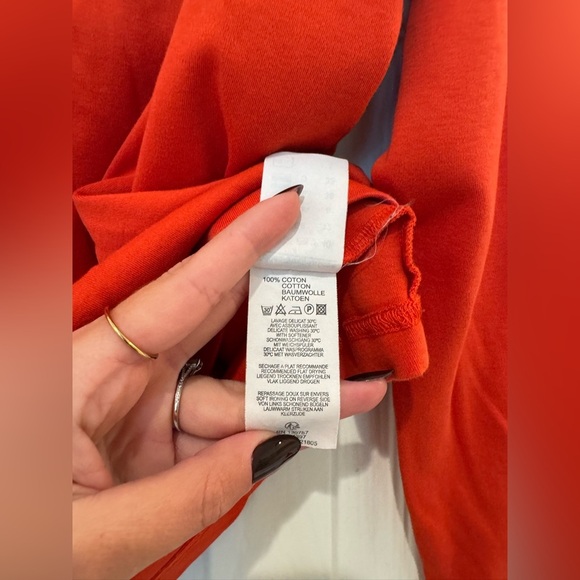 Saint James Red Long Sleeve Collared 100% Cotton Top - Picture 8 of 8